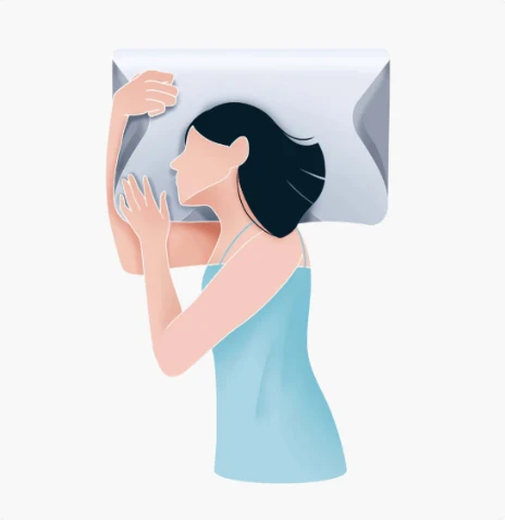 Zijslaper op een CervicCare® kussen